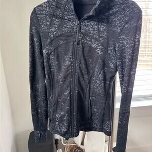 Lululemon Define Black Patterned Zip-Up Jacket